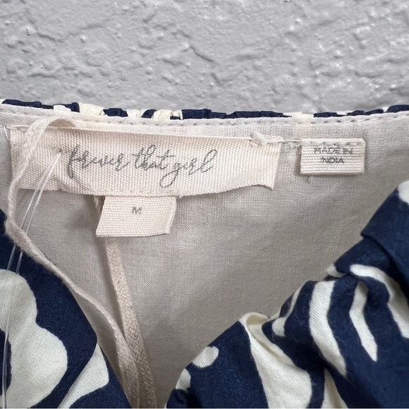 Anthropologie Forever that girl blue white floral dress in size medium - Picture 8 of 15